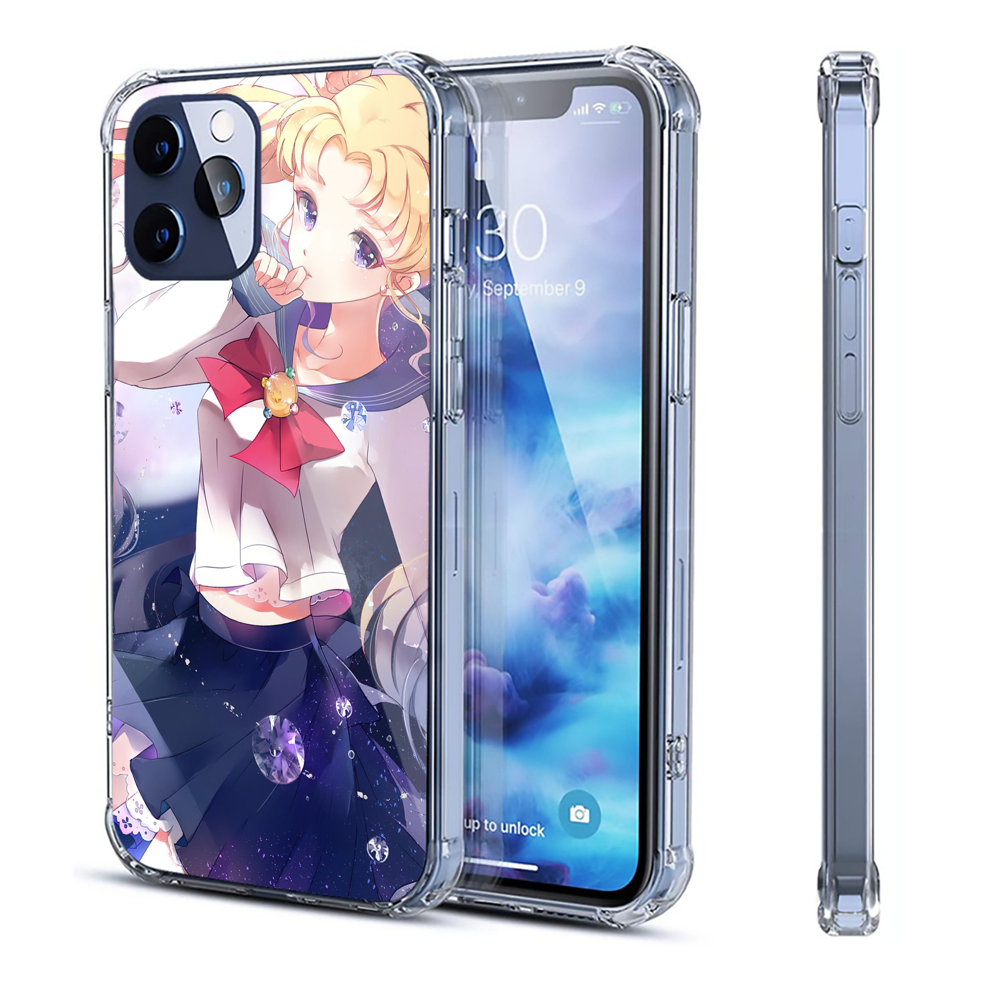 （画像用） 美少女戦士セーラームーン Sailor Moon 【iPhone 12シリーズ対応】透明スマホケース（クリアソフトケース）